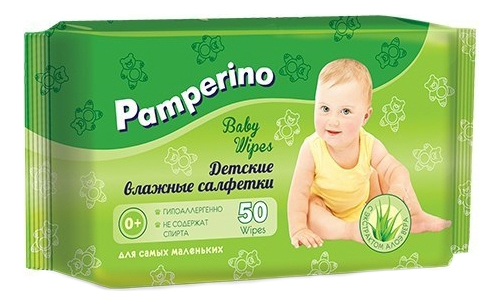 Детские влажные салфетки с экстрактом алоэ вера Baby Wipes With Aloe Vera: Салфетки 50шт от Randewoo