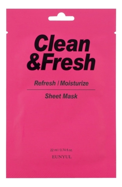 Купить Тканевая маска для освежающего и увлажняющего эффекта Clean & Fresh Refresh Moistuize Sheet Mask 22мл: Маска 3шт, Тканевая маска для освежающего и увлажняющего эффекта Clean & Fresh Refresh Moistuize Sheet Mask 22мл, EUNYUL