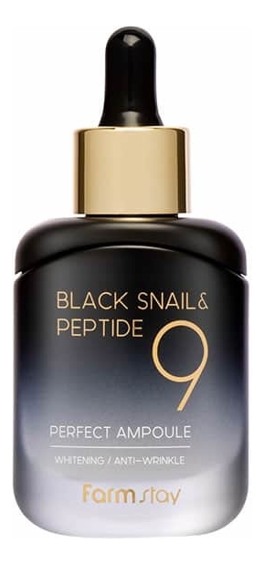 

Сыворотка для лица с экстрактом черной улитки и пептидами Black Snail & Peptide 9 Perfect Serum: Сыворотка 35мл, Сыворотка для лица с экстрактом черной улитки и пептидами Black Snail & Peptide 9 Perfect Serum