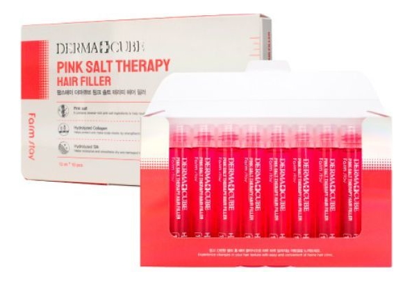 

Укрепляющий филлер для волос с розовой солью Derma Cube Pink Salt Therapy Hair Filler: Филлер 10*13мл, Укрепляющий филлер для волос с розовой солью Derma Cube Pink Salt Therapy Hair Filler