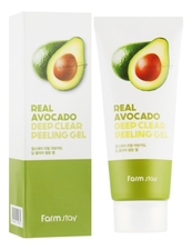 Farm Stay Мягкий отшелушивающий гель для лица с экстрактом авокадо Real Avocado Deep Clear Peeling Gel 100мл