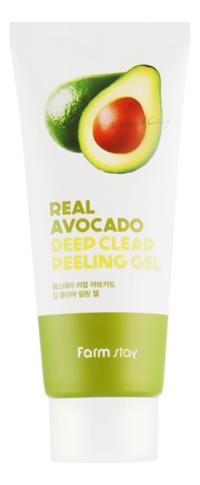 Мягкий отшелушивающий гель для лица с экстрактом авокадо Real Avocado Deep Clear Peeling Gel 100мл крем для эксфолиации и пилинга farmstay гель для лица отшелушивающий с экстрактом авокадо real avocado tea deep clear peeling gel