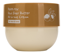 Farm Stay Универсальный питательный крем для лица и тела с маслом ши Real Shea Butter All-In-One Cream 300мл