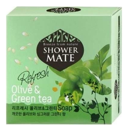 Мыло Shower Mate Olive & Green Tea 100г: Мыло 1шт цена и фото