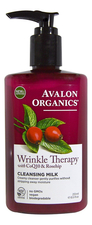 Avalon Organics Очищающее молочко для лица с коэнзимом и экстрактом шиповника Wrinkle Therapy With CoQ10 & Rosehip Cleansing Milk 251мл