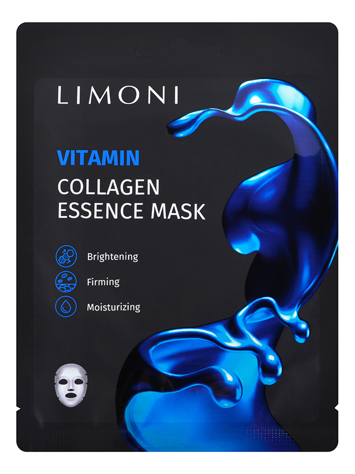 Купить Витаминизирующая маска для лица с коллагеном Vitamin Collagen Essence Mask: Маска 1шт, Limoni