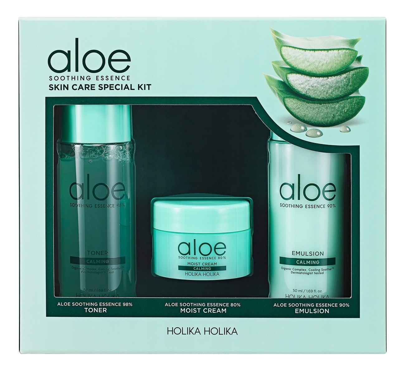 

Набор для лица Aloe Soothing Essence Skincare Special (тонер 50мл + эмульсия 50мл + крем 20мл)