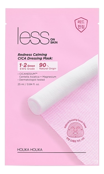 

Тканевая успокаивающая маска для лица Less on Skin Redness Calming Cica Dressing Mask 25мл