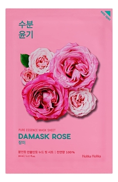 Увлажняющая тканевая маска для лица с экстрактом розы Pure Essence Mask Sheet Damask Rose 23мл