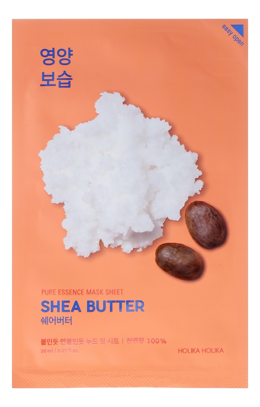 Питательная тканевая маска для лица с маслом ши Pure Essence Mask Sheet Shea Butter 20мл: Маска 1шт от Randewoo