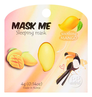 Ночная маска для лица с экстрактом манго Mask Me Sleeping Soothing Mango 4г