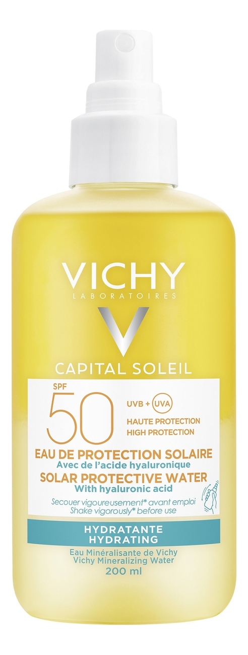 

Двухфазный солнцезащитный увлажняющий спрей для тела Capital Soleil Hydrating Protetive Water SPF50 200мл