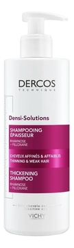Уплотняющий шампунь для истонченных и ослабленных волос Dercos Densi-Solutions Thickening Shampoo For Slim And Thin Hair