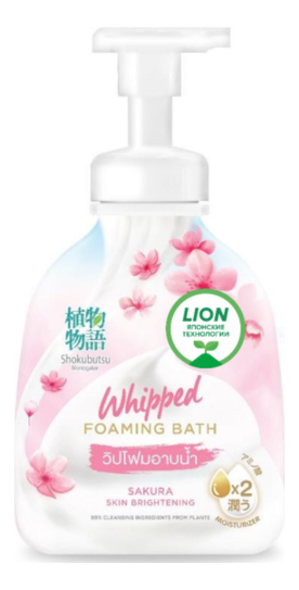 Гель-пена для душа с экстрактом сакуры Shokubutsu Monogatari Sakura Foaming Bath: Гель-пена 450мл