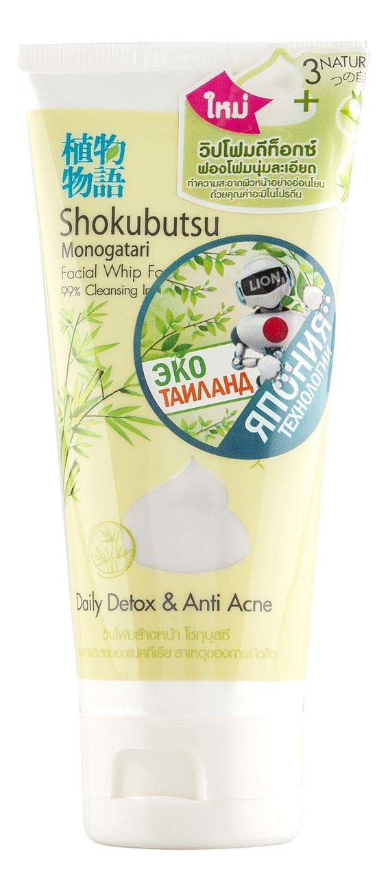

Пенка для умывания с экстрактом японского бамбука Shokubutsu Daily Detox & Anti Acne 100мл