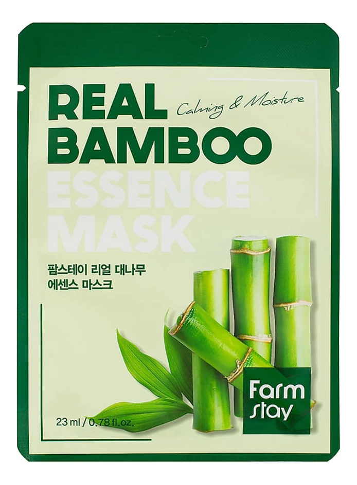 Тканевая маска для лица с экстрактом бамбука Real Bamboo Essence Mask 23мл: Маска 1шт тканевая маска для лица с экстрактом бамбука real bamboo essence mask 23мл маска 1шт