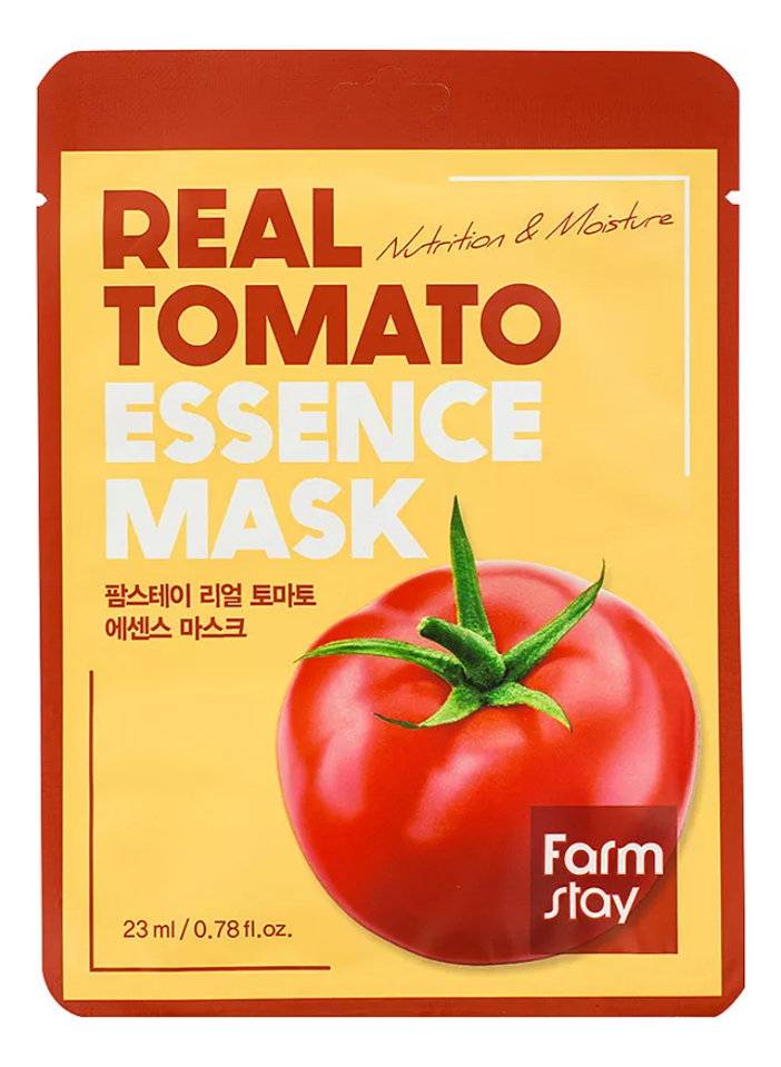 Тканевая маска для лица с экстрактом томата Real Tomato Essence Mask 23мл: Маска 1шт тканевая маска для лица с экстрактом томата real tomato essence mask 23мл маска 1шт