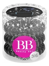 Beauty Bar Набор резинок для волос Черный Hair Rings 3шт