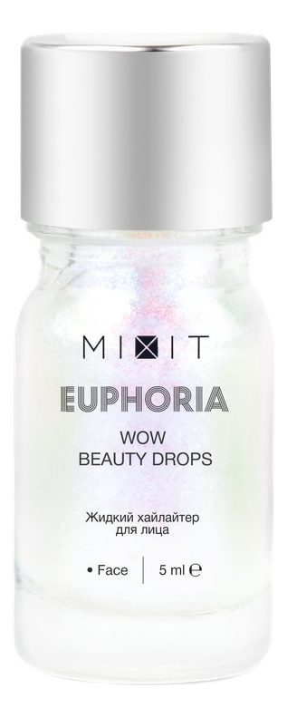 Жидкий хайлайтер для лица с микрочастицами золота и серебра Euphoria Wow Beauty Drops 5мл