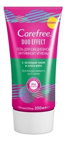 

Гель для ежедневной интимной гигиены Зеленый чай и алоэ Duo Effect 200мл