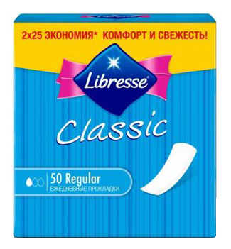 

Ежедневные прокладки Classic Regular Soft 40+10шт