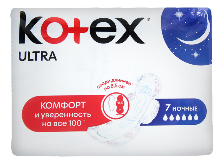 

Прокладки гигиенические Ultra Night Dry: Прокладки 7шт, Прокладки гигиенические Ultra Night Dry