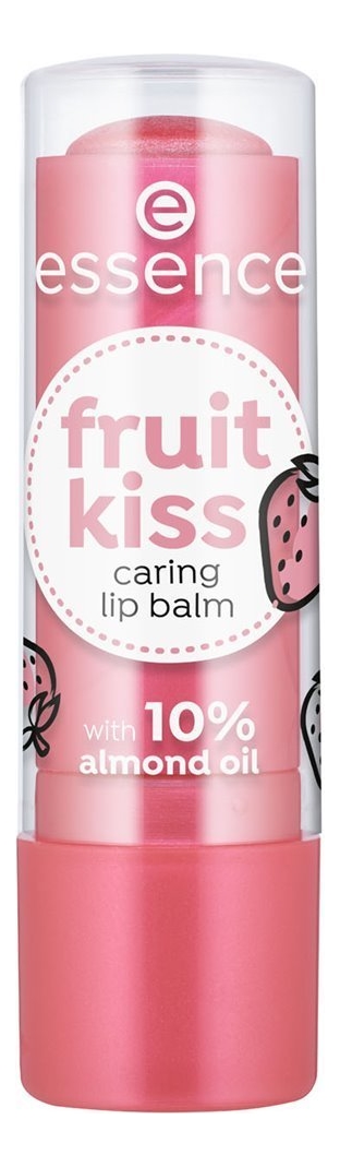 

Бальзам для губ Fruit Kiss Caring Lip Balm 4,8г: 03 Strawberry Kiss, Бальзам для губ Fruit Kiss Caring Lip Balm 4,8г