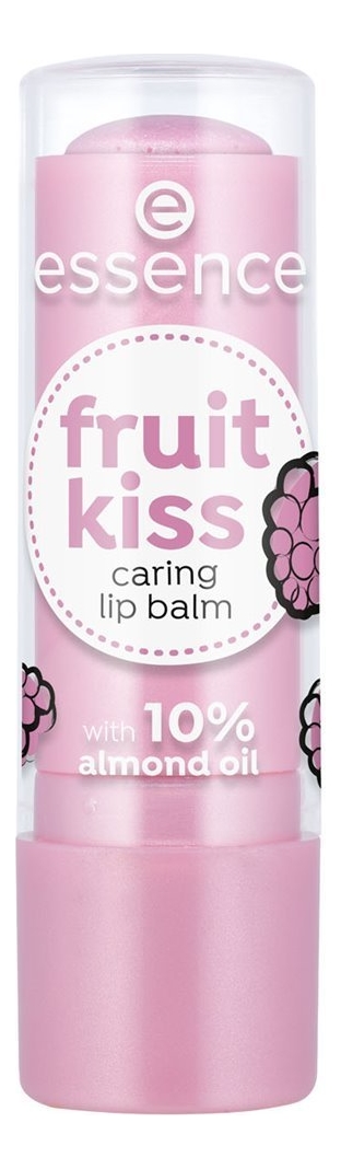 

Бальзам для губ Fruit Kiss Caring Lip Balm 4,8г: 01 Raspberry Dream, Бальзам для губ Fruit Kiss Caring Lip Balm 4,8г