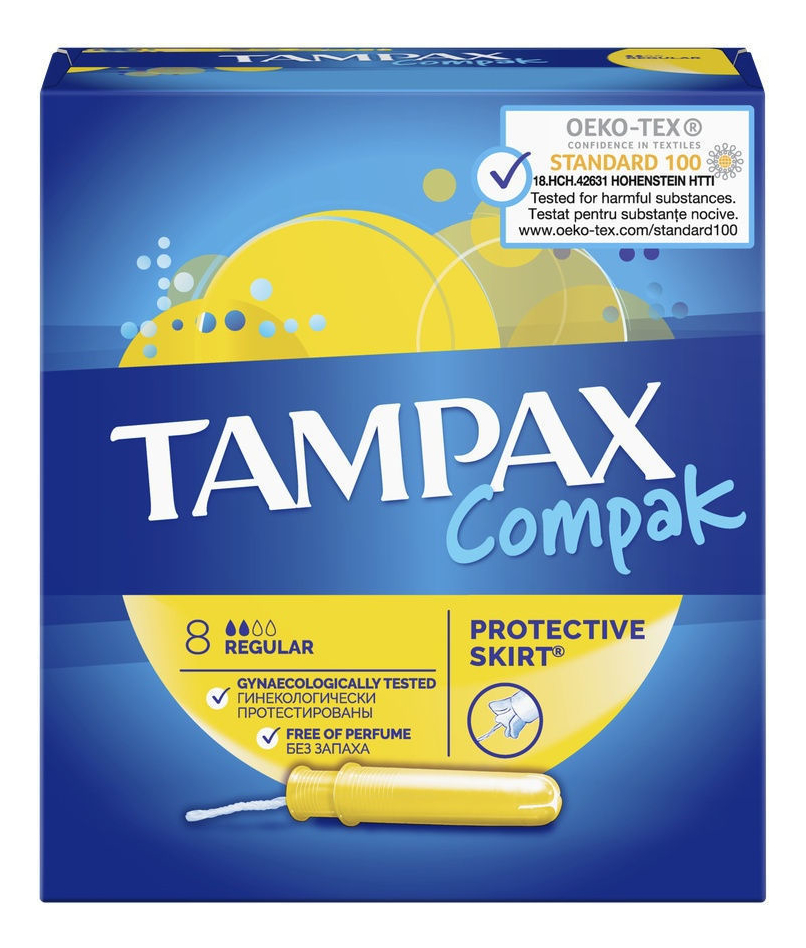 Тампоны гигиенические с аппликатором Compak Regular: Тампоны 8шт