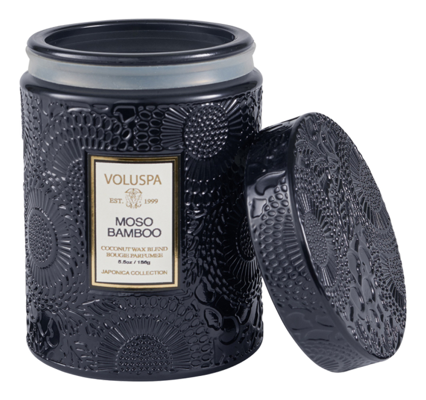 

Ароматическая свеча Moso Bamboo (бамбук мосо): свеча в маленькой стеклянной банке с крышкой 156г, Ароматическая свеча Moso Bamboo (бамбук мосо)