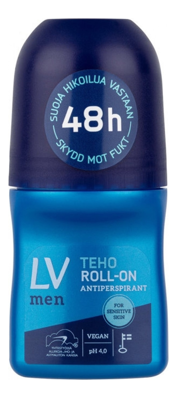 Шариковый антиперспирант с защитой 48ч Men Teho Roll-On Antiperspirantti 60мл