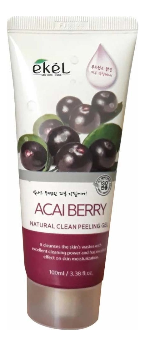Ekel пилинг-скатка для лица с экстрактом ягод асаи acai berry natural ...