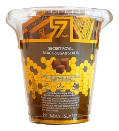 

Скраб для лица с экстрактом маточного молочка и меда 7 Days Secret Royal Black Sugar Scrub 12*5мл
