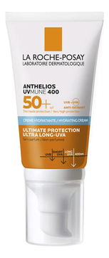 Солнцезащитный крем для лица и кожи вокруг глаз Anthelios Cream Ultra Protection SPF50+ PA++++ 50мл