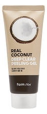 Farm Stay Пилинг-гель для лица с экстрактом кокоса Real Coconut Deep Clear Peeling Gel 100мл