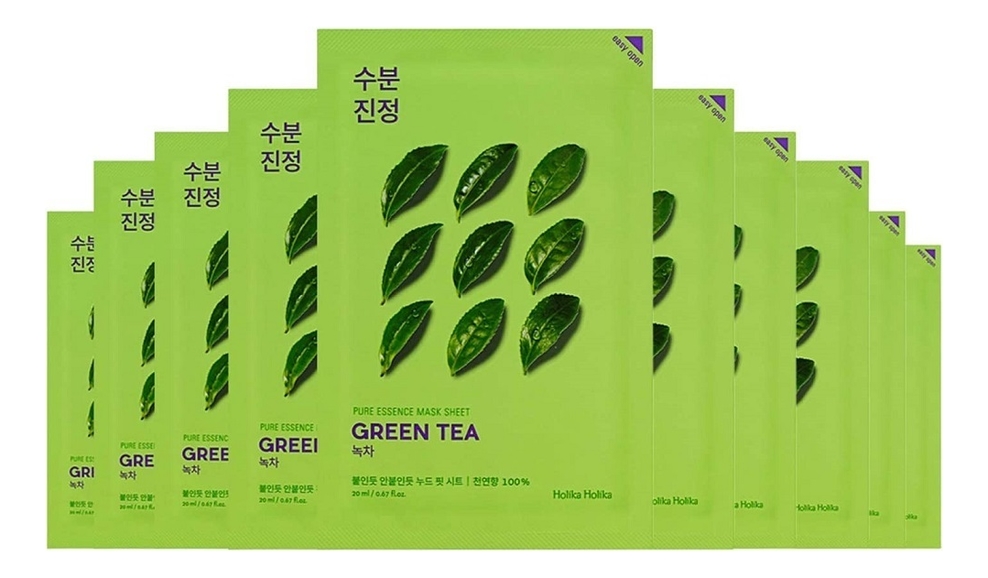

Противовоспалительная тканевая маска с экстрактом зеленого чая Pure Essence Mask Sheet Green Tea 20мл: Маска 5шт, Противовоспалительная тканевая маска с экстрактом зеленого чая Pure Essence Mask Sheet Green Tea 20мл