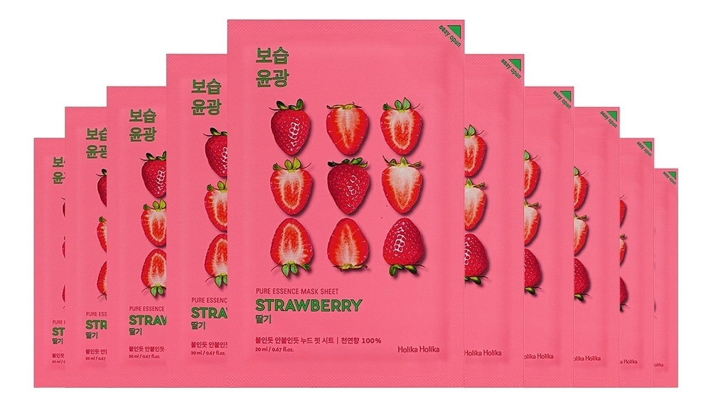 

Освежающая тканевая маска для лица с экстрактом клубники Pure Essence Mask Sheet Strawberry 20мл: Маска 5шт, Освежающая тканевая маска для лица с экстрактом клубники Pure Essence Mask Sheet Strawberry 20мл