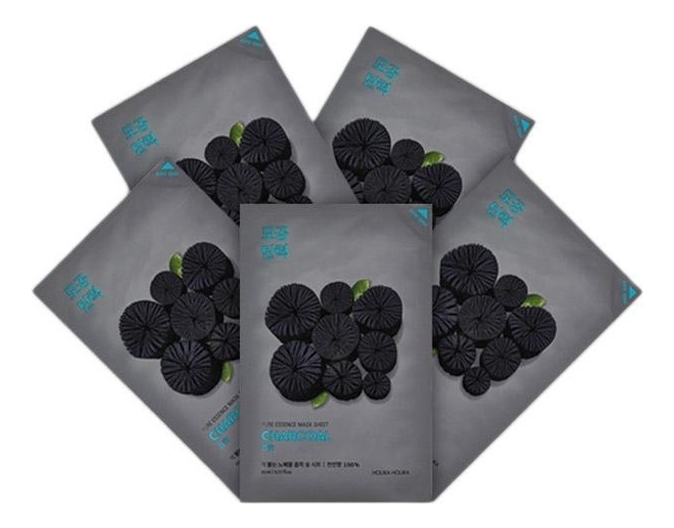 

Успокаивающая тканевая маска с углем Pure Essence Mask Sheet Charcoal 23мл: Маска 5шт, Успокаивающая тканевая маска с углем Pure Essence Mask Sheet Charcoal 23мл