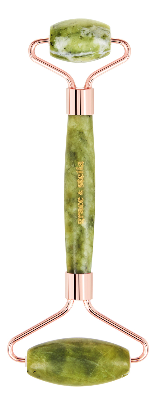 

Роллер-массажер для лица двусторонний нефритовый Jade Roller Face