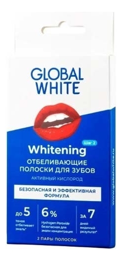 Полоски для отбеливания зубов Teeth Whitening Strips Active Oxygen: Полоски 2шт