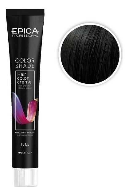 

Крем-краска для волос Color Shade 100мл: 3.0 Темный шатен холодный, Крем-краска для волос Color Shade 100мл