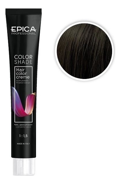 

Крем-краска для волос Color Shade 100мл: 4.07 Шатен шоколад холодный, Крем-краска для волос Color Shade 100мл
