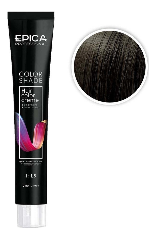 

Крем-краска для волос Color Shade 100мл: 4.12 Шатен перламутровый, Крем-краска для волос Color Shade 100мл