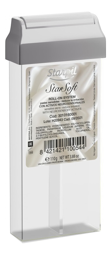 

Воск для депиляции в картридже Star Soft Roll-On System 110г (прозрачный)