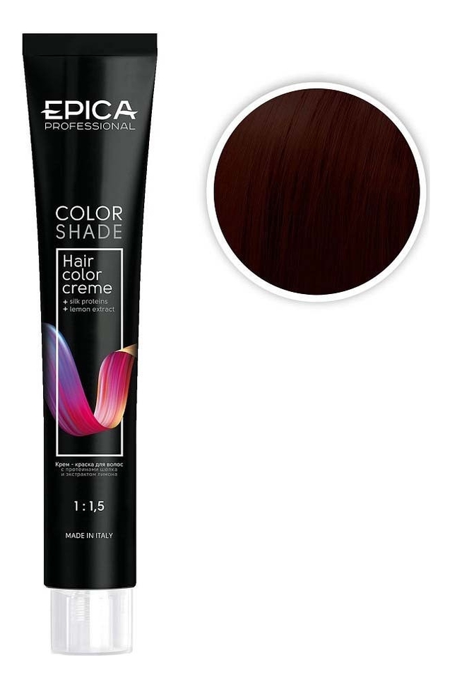 

Крем-краска для волос Color Shade 100мл: 4.5 Темно-русый махагоновый, Крем-краска для волос Color Shade 100мл
