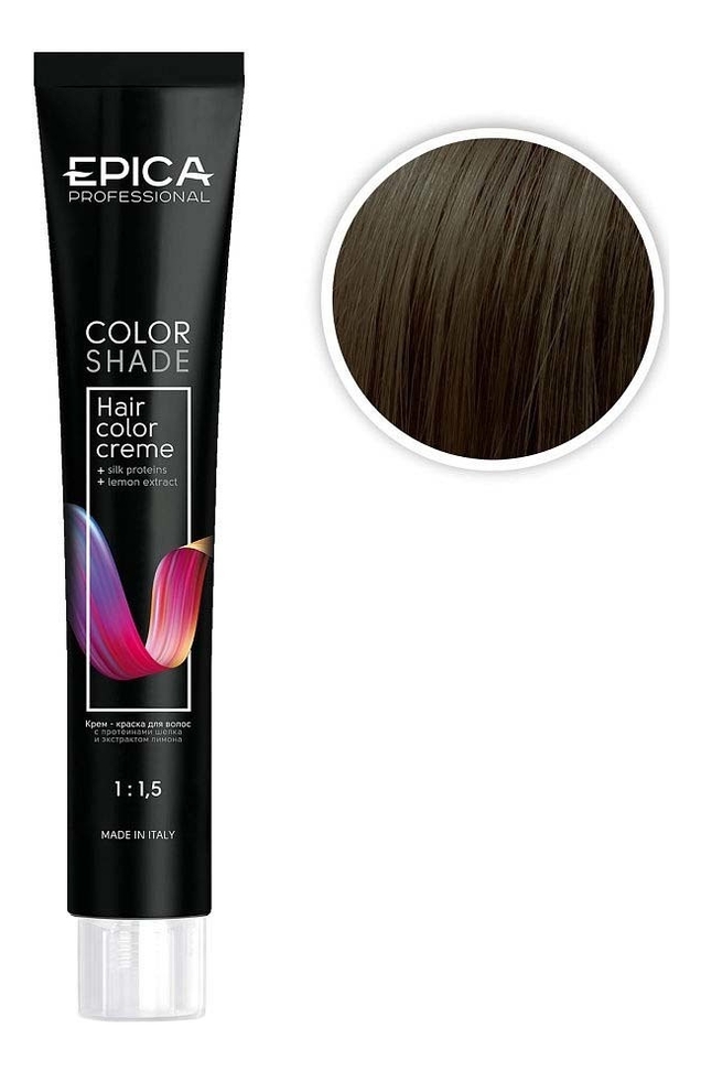 

Крем-краска для волос Color Shade 100мл: 6.1 Темно-русый пепельный, Крем-краска для волос Color Shade 100мл