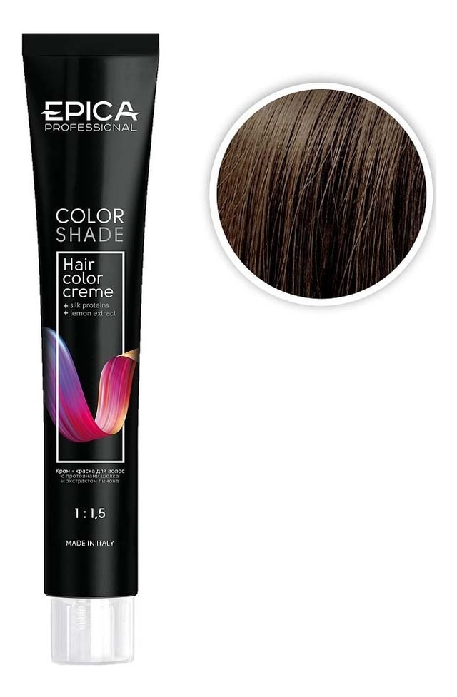 

Крем-краска для волос Color Shade 100мл: 7.07 Русый шоколад холодный, Крем-краска для волос Color Shade 100мл