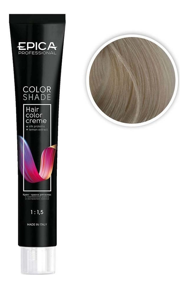 

Крем-краска для волос Color Shade 100мл: 12.11 Специальный блонд пепельный интенсивный, Крем-краска для волос Color Shade 100мл