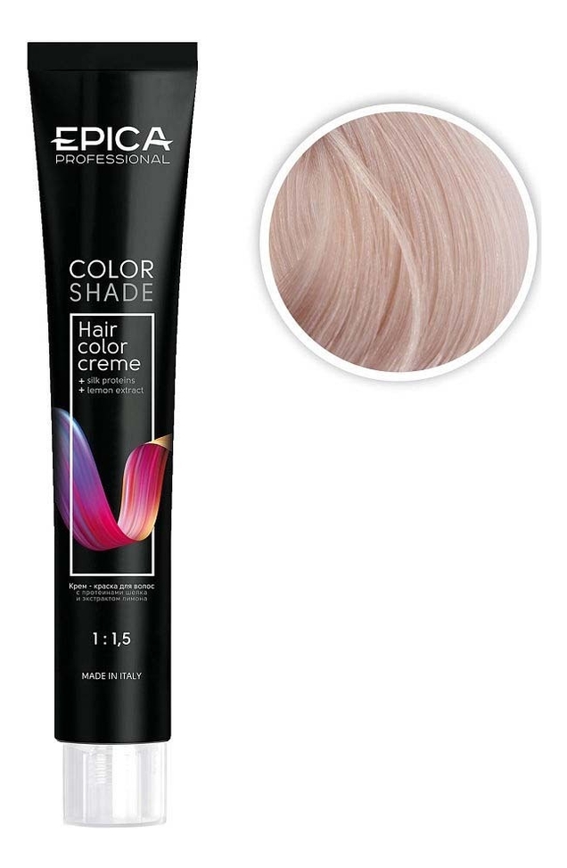 

Крем-краска для волос Color Shade 100мл: 12.21 Специальный блонд фиолетовый пепельный, Крем-краска для волос Color Shade 100мл