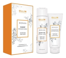 OLLIN Professional Набор для волос Питание и блеск Bionika Nutrition And Shine (шампунь 250мл + кондиционер 200мл)